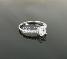 SGLOVE 925 Sterling Silver Series High Quality Cubic Zirconia Pure LOVE Classic Wedding Ring freeshipping