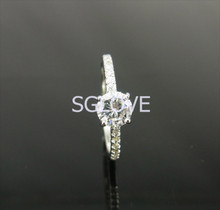 SGLOVE 925 Sterling Silver Series High Quality Cubic Zirconia Pure LOVE Classic Wedding Ring freeshipping