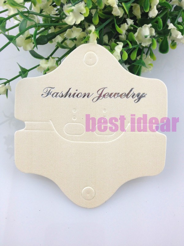 Thick Light Yellow Paper Jewelry Necklace Cards 200pcs lot Jewlery Sets Necklace Earring Display Tags Cards