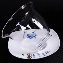 Quality White And Blue Ceramic Infuser Glass Tea Cup Gaiwan Set For Kungfu Tea Creative Items