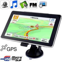2014 New 4.3 inch TFT Touch-screen Car GPS Navigator Built-in speaker With 2GB TF and Map Without Bluetooth, 480 x 272