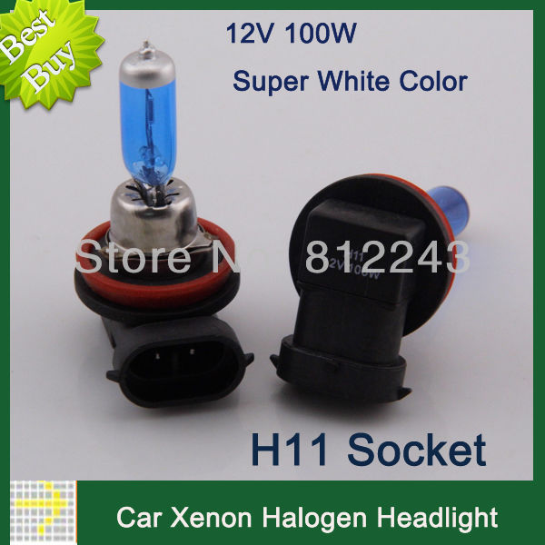 Купить 2шт/много автомобилей свет 12v 100w супер белый h11 ксенон ...