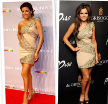 2014 new style High Quality Mini Good Elastic Beading One-Shoulder  Women Sexy Ladies Party night club HL Bandage Dress H310