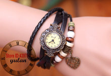 40pcs 2014 High Quality Women s Woman Lady Girls Leather Vintage Style Jewelry Bracelet Gifts Quartz