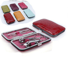 wholesale 2014 new fashion 7in1 Stainless Steel Manicure Pedicure Ear pick Nail Clippers Set Care Products travel kit
