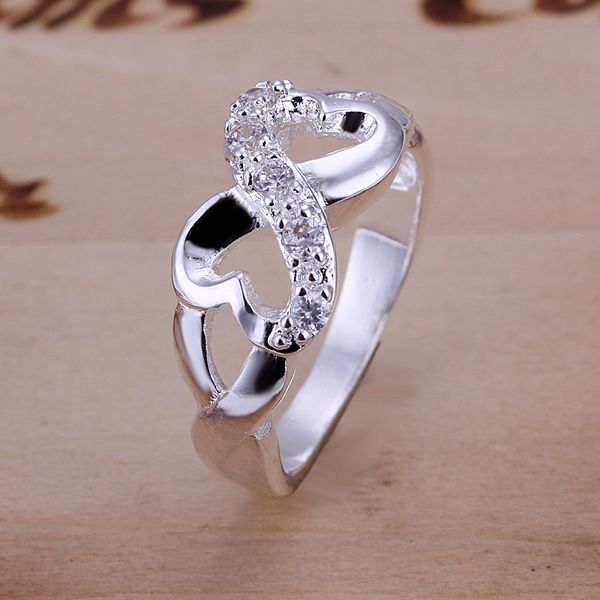 Wholesale New Beautiful Fashion Jewelry 925 Silver Ring Open Stone Concave Ring 925 Sterling Silver Rings