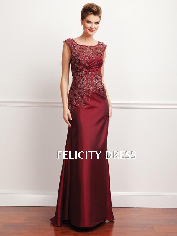 dress-godmother-dresses-2014-gorgeous-Wine-red-lace-flower-mother ...