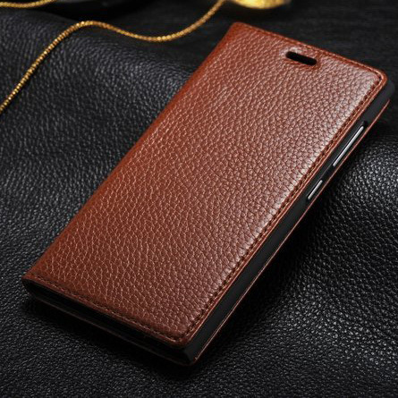 Retro Business Style Litchi Patten Genuine Leather Flip Smart Stand Case For Xiaomi 3 Mi3 M3