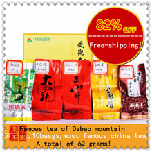 5 kinds Flavours Oolong Tea Different Wulong Tie Guan Yin+Dahongpao+Lapsang Souchong+Jinjunmei+Top TieGuanYin Tea  Free Shipping