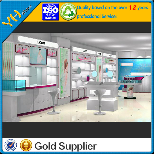 cosmetic shop interior design,retail/custom cosmetic display cabinet