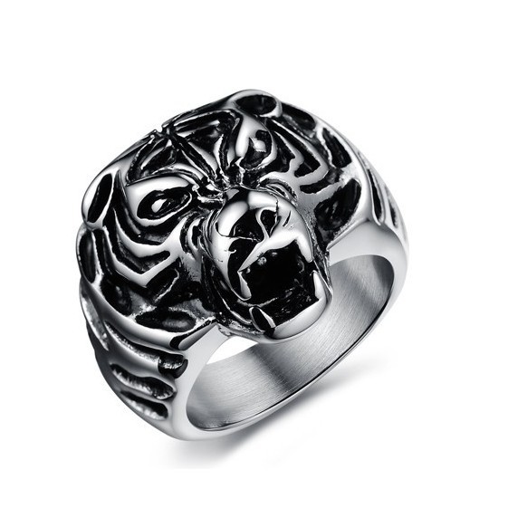 Men Ring Cool Tiger Head Design Punk Rock Attractive Party Ring ...