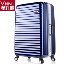free shipping Vnine pc aluminum frame universal wheels trolley luggage bag luggage travel bag trolley  wholesale