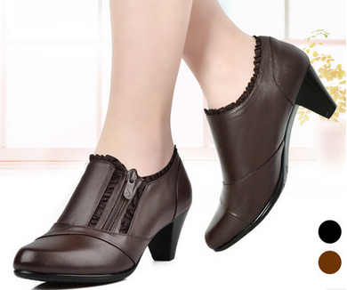 2014 spring women s genuine leather high heels elegant quality shoes