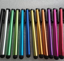 Wholesale Phone Accessories Multicolor touchpen Long and thin belt clip capacitance pen Cell mobile Phone for iPhone 4S