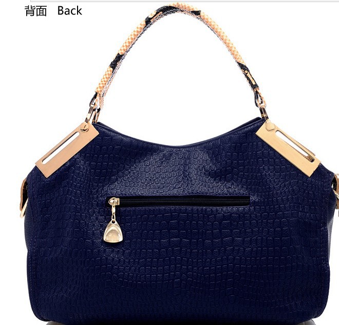 Hot selling new 2014fashion vintage women handbag crocodile pattern genuine pu leather bag shoulder messenger bags