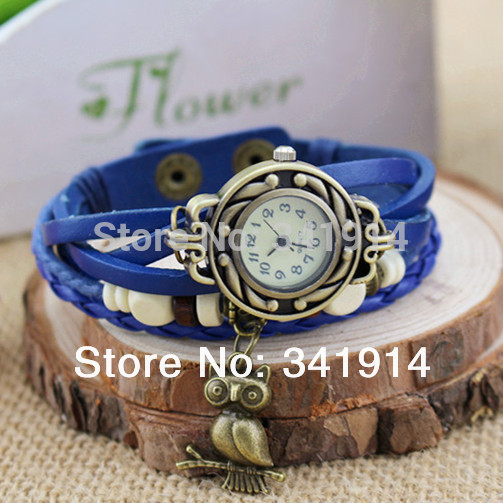 2014 High Quality Women s Lady Girls Leather Vintage Style Jewelry Bracelet Gifts Quartz Wrist Watches
