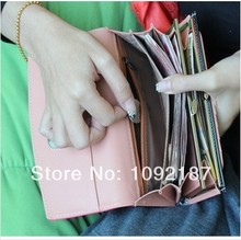 Korean version of the cute cute candy colored mustache hit color wallet Ms Long Wallet