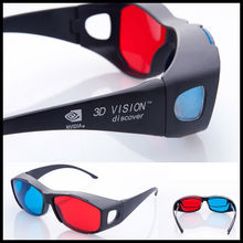 2014 Universal type 3D glasses Color Red Blue Cyan 3D glasses Anaglyph 3D Plastic glasses
