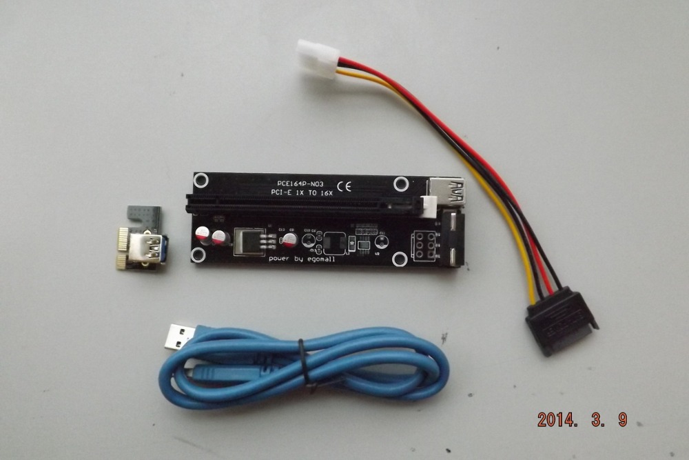 Купить 5 шт/много pci-e pci express 1 x до 16 x елочка + usb 3.0 кабель ...