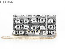 Gold genuine leather one shoulder women’s handbag fashion chain of packet cowhide day clutch spacer women’s handbag