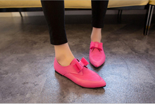 Manufacturers selling the new spring 2014 Han edition Japanese sweet frosted pointed bow flat shoes
