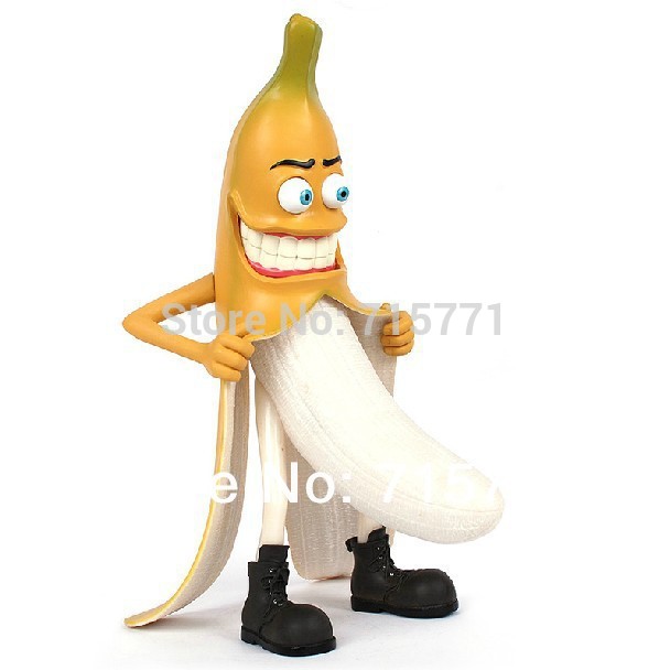 New 2014 Free shipping Bad Banana Man model Stuff people living evil version hand model gifts desk decoration toy