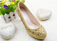 2014 diamond gold matte powder waterproof Taichung bride wedding shoes high heeled shoes golden wedding shoes