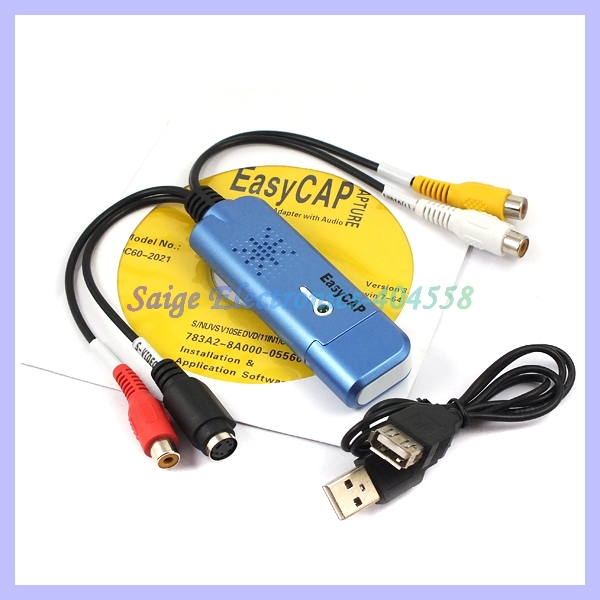 Easycap DC60 STK1160 TV DVD VHS to USB Converter Capture Grabber Adapter for Window/Mac