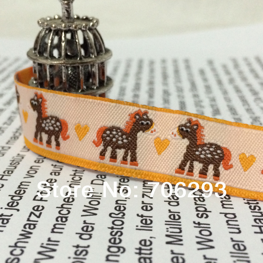 One Metre Elephant Jacquard Ribbon Trim 5//8/" 16mm 100/% Polyester