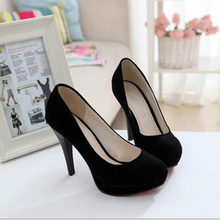 Han edition tide of new fund  round head thick waterproof red wedding shoe bottom of super high heels nightclub women’s shoes