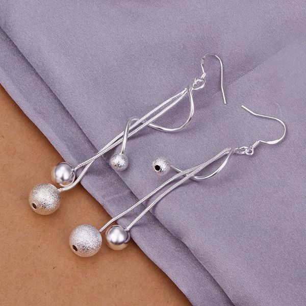 Wholesale-New-Beautiful-Fashion-Jewelry-925-Silver-Earring-Two-Line ...