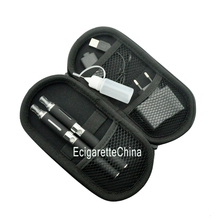 Double 900mAh Battery and MT3 Atomizer E-cigarette Starter Kit with Zipper Portable Bag (black)
