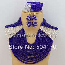 Fashion Nigerian Wedding Bridal Jewelry Set African Costume Jewelry Set Silver Free Shipping GS066