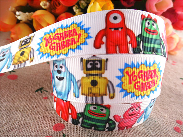 Купить 7/8 ' 22 мм 10 ярдов yo, gabba, gabba напечатаны grosgrain ленты ...