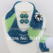 Fashion African Beads Lady Jewelry Set Crystal Bridal Jewelry Set Inidan Wedding Jewelry Set Free Shipping