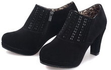 New 2015 euro ladies womens shoes Vintage high heeled shoe with waterproof coarse diamond wedding shoes