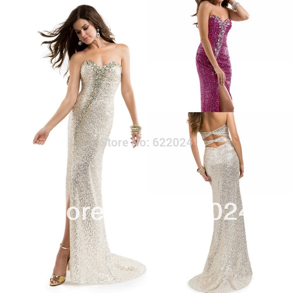 Free-Shipping-Sparkly-Sequined-Strapless-Long-Sexy-Evening-Prom-Dress ...