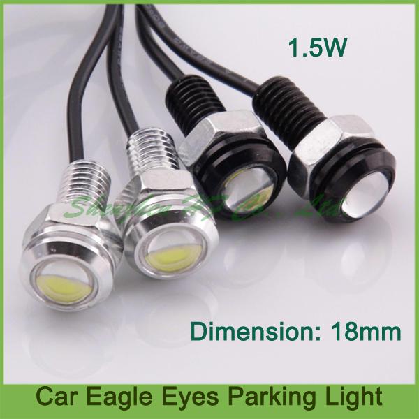 10pcs Parking License Plate Light Angel Eyes LED Car Light 18MM Daytime Running Lights Waterproof 1