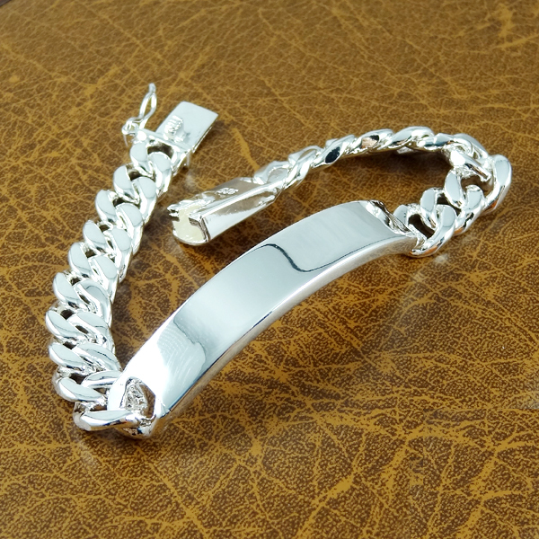 Sale Fashion Men jewelry Pulseras Link Chain Silver Bracelet Men 925 Silver bracelets bangles BG107 
