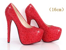 in stock 2014 new women high heels shining rhinestone wedding shoes crystal shoes fashion bride bridesmaid