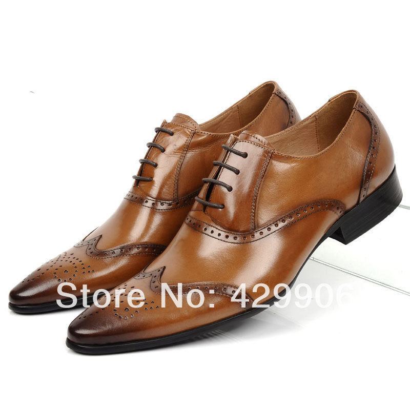 new 2014 brogues mens italian shoes genuine leather mocassin shoes for ...