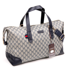 New! High Quality Fashion Plaid Travel Bag Genuine Leather Handbag Single Shoulder Bag Boarding Bag Luggage Messenger Bag