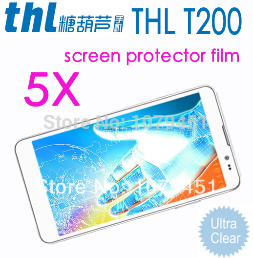 Free Shipping Original THL T200 t200c Octa Core MTK6592 Screen Protective Film Ultra Clear THL T200