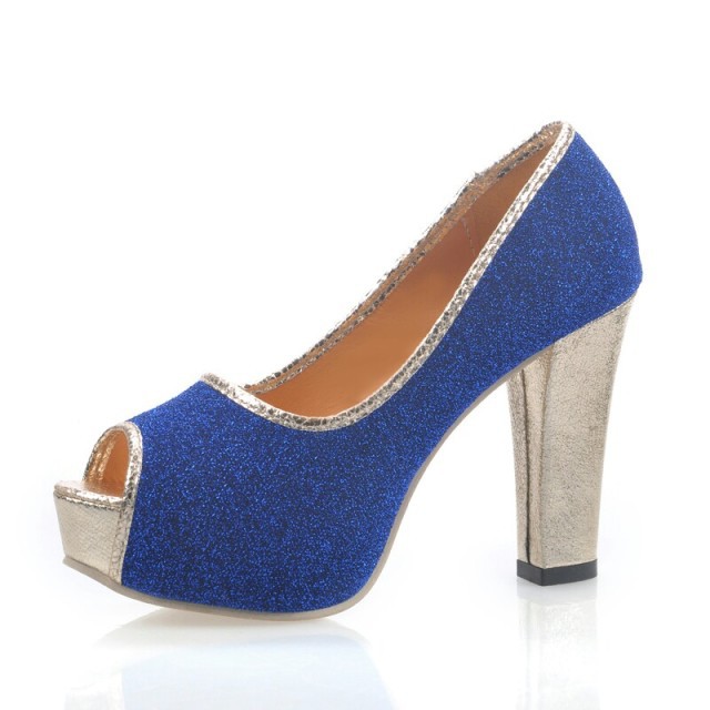 free shipping princess sexy super high heels nightclub rough with contrast color 2014 waterproof shoes fish