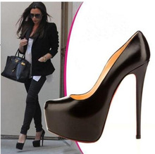 new explosion models with single Beckhams Didan red shoes 14CM high with shallow mouth shoes wedding