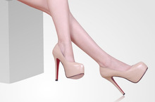 new explosion models with single Beckhams Didan red shoes 14CM high with shallow mouth shoes wedding