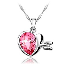 Wholesale Price Angle Cupid of love Pendent Crystal Jewelry Necklace made with SWA Elements Fashion Necklace