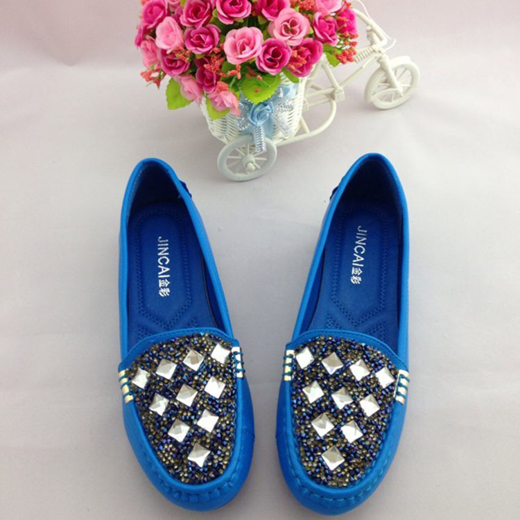 2014 new comfortable flat shoes diamond women flats designer flats 3 color free shipping