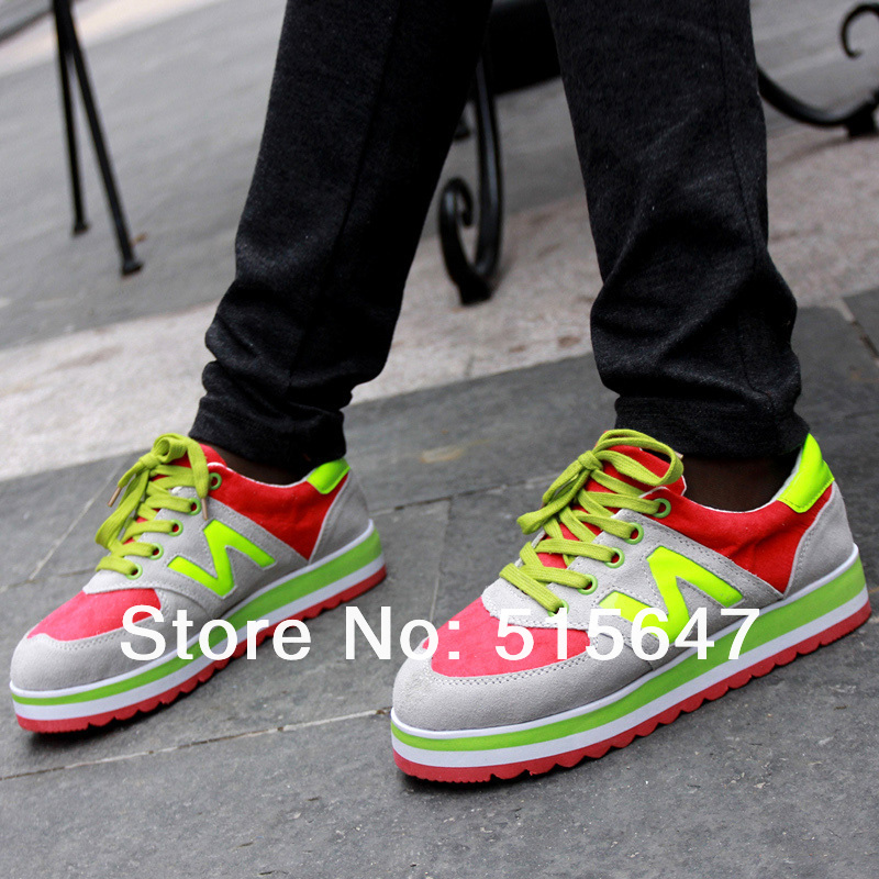 2014 NEW Spring Women s Suede Platform Sneakers Lace Up Tennis Ankle Boots Punk Goth Creepers