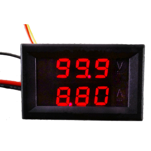 DC 0 100V 10A Dual Red LED Digital Voltmeter Ammeter Panel Amp Volt Gauge 42065